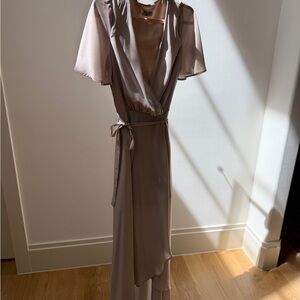 Elegant Taupe Wrap Maxi Dress Show Me Your Mumu